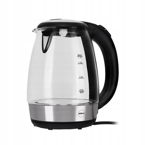 CZAJNIK ELEKTRYCZNY BEZPRZEWODOWY SZKLANY C415 ELDOM 2200 W 1,7 l na Arena.pl