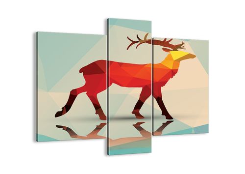 Obraz Na Płótnie - Jeleń Rysunek - 95X80 Cm - Cb95X80-2811 na Arena.pl