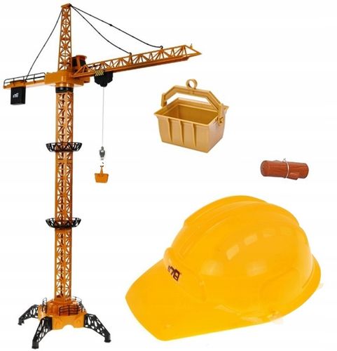 Mega Dźwig Żuraw Budowlany RC Zdalnie Sterowany 128cm na Pilot + Kask LED na Arena.pl