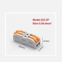 Złączka Szybkozłączka Przelotowa 2X2X0,08-4Mm 32A/600V Typ Wago 223-2P