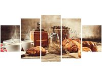 70CM 150CM ZEGAR 5 ELEM SMAKOWITE ŚNIADANIE DRUK OBRAZ