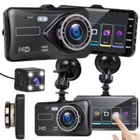 KAMERA COFANIA WIDEO REJESTRATOR JAZDY SAMOCHODOWY MONITOR FULLHD PRZÓD TYŁ