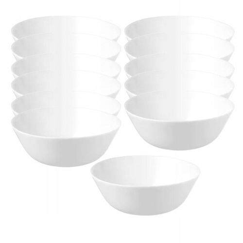 ZESTAW MISECZEK OFTAST 15 cm komplet 12 szt białe szkło hartowane na Arena.pl