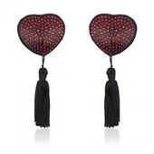 bielizna-heart shine nipples tassels (rosso)
