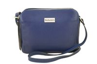 Torebka skórzana damska włoska - Granatowa jasna