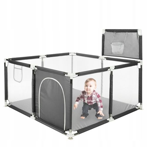 PRIMABOBO Kojec dla dziecka z koszem Duży suchy basen 126x126cm składany na Arena.pl