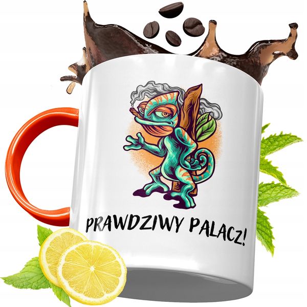 Kubek Pomarańczowy Dla Palacza Prezent Z Nadrukiem Ze Zdjęciem zdjęcie 1