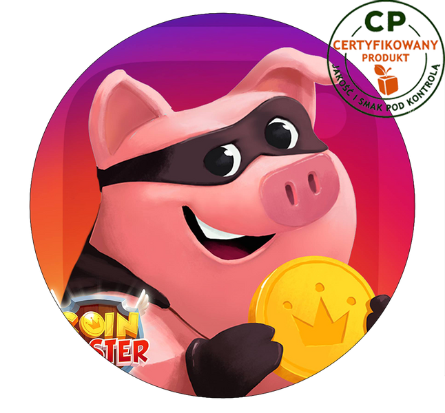 Opłatek na tort Coin Master zdjęcie 1