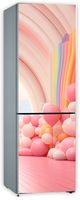 Naklejka samoprzylepna okleina tapeta na lodówkę 210x70 scena balony tęcza