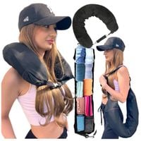 poduszka podrozna na ubrania z miejscem na dodatkowy bagaż Czarna