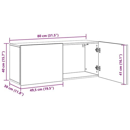 Szafka pod telewizor, ścienna, dąb artisan, 100x30x41 cm na Arena.pl