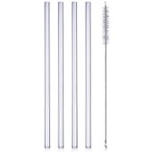 Słomki do napojów z czyścikiem szklane 20 cm 5 el.