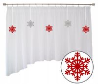 FIRANA świąteczna Boże Narodzenie dekoracja zimowa ŚNIEŻYNKI ażur 400x145