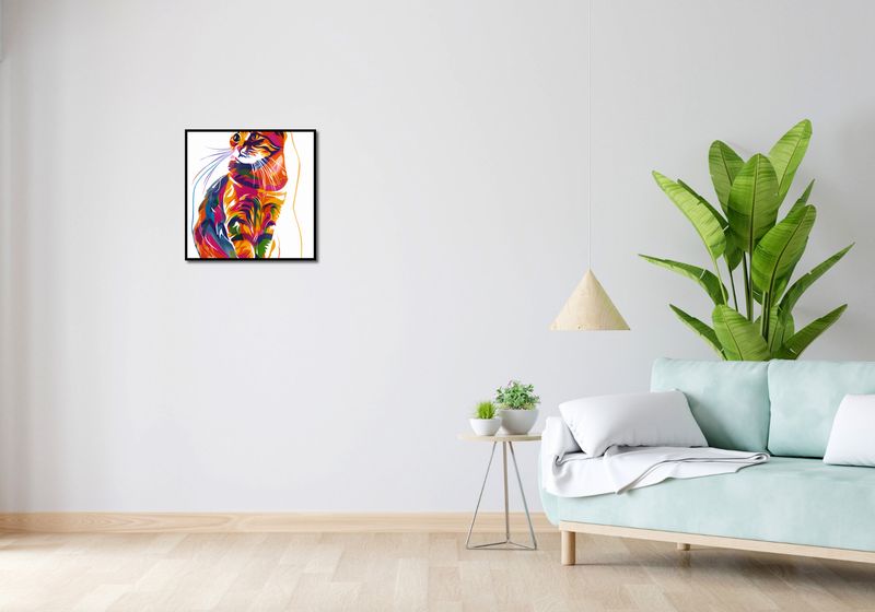 Plakat 50x50cm Nasycony Kot zdjęcie 4