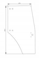 Szyba drzwi prawe Lamborghini Lampo, R2, R3 Sprint