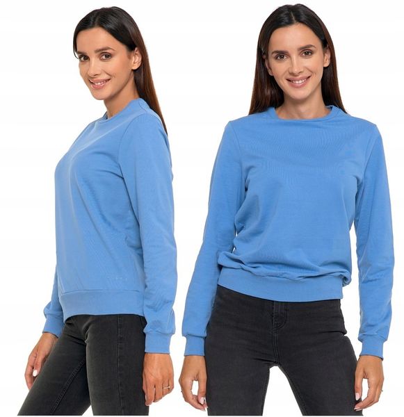 Bluza Damska Dresowa Bawełniana Bez Kaptura Wkładana Niebieska MORAJ XL zdjęcie 1