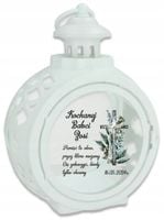 Latarenka ZNICZ okrągły personalizowany z nadrukiem DLA BABCI z imieniem