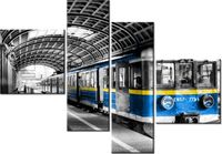 100 70CM OBRAZ 4 ELEM POCIĄG DRUK PŁÓTNO RAMA