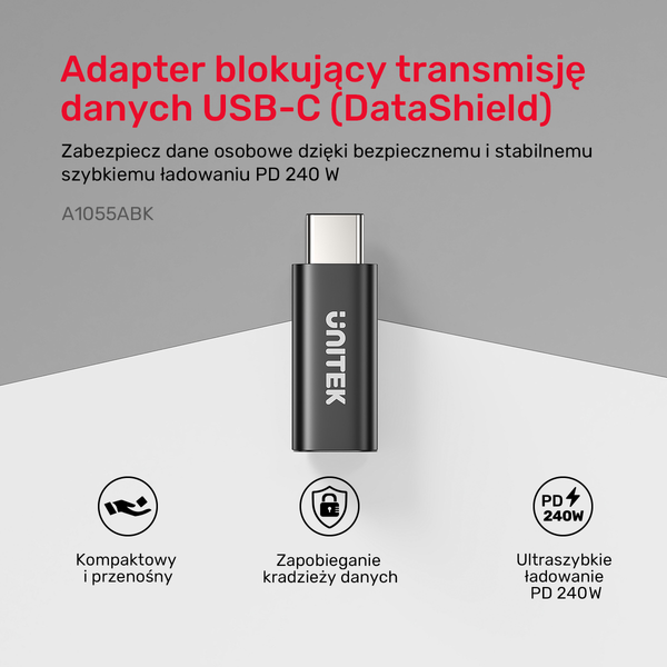 Unitek Adapter blokujący dane USB-C zdjęcie 4