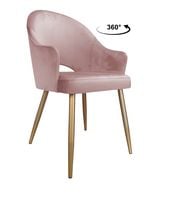Krzesło obrotowe Velvet podstawa złota MG58