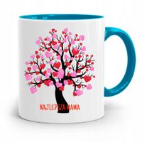 Kubek Błękitny Dla Mamy Matki Najlepsza Mama Z Nadrukiem Ze Zdjęciem