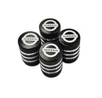 NISSAN nakrętki na wentyle ALUMINIOWE kapturki wentylki 4szt.