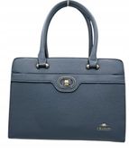 Charro - torebka shopper skóra ekologiczna c. niebieski groszek CH5785-4