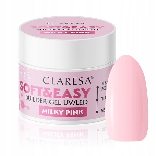 CLARESA SOFT&EASY BUILDER GEL MILKY PINK 90G zdjęcie 8