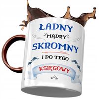 Kubek Bordowy Dla Księgowego Ładny Mądry Prezent Z Nadrukiem Ze Zdjęciem