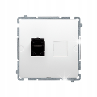 GNIAZDO KOMPUTEROWE 1x RJ45 SIMON BASIC BIAŁY