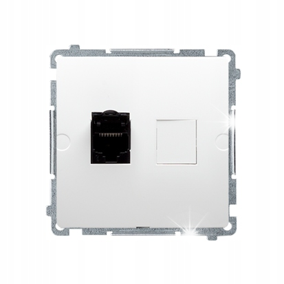 GNIAZDO KOMPUTEROWE 1x RJ45 SIMON BASIC BIAŁY zdjęcie 1