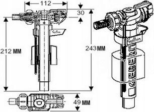 Zawór napełniający Geberit 240.700.00.1 3/8 do spłuczek podtynkowych UP320 na Arena.pl