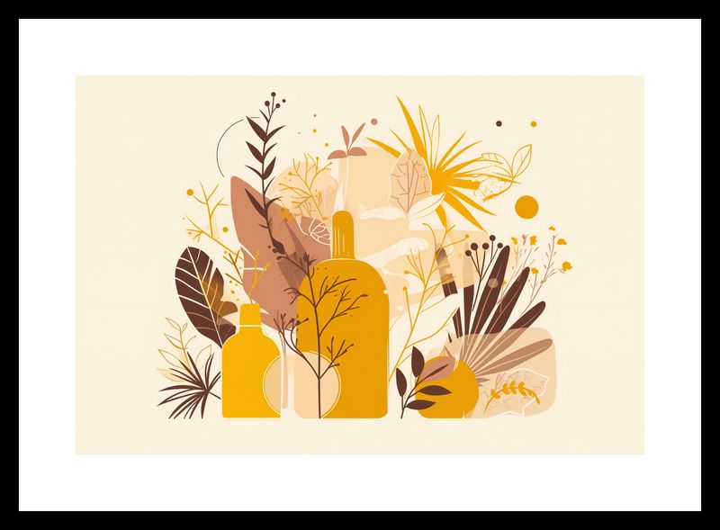 Plakat 30x20cm Złote Rośliny zdjęcie 3