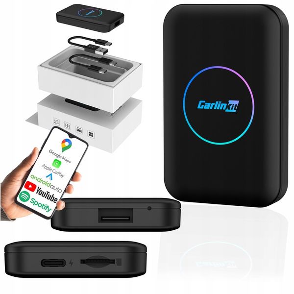 ADAPTER CARLINKIT 5.0 TBOX ANDROID AUTO APPLE CARPLAY BEZPRZEWODOWY zdjęcie 1