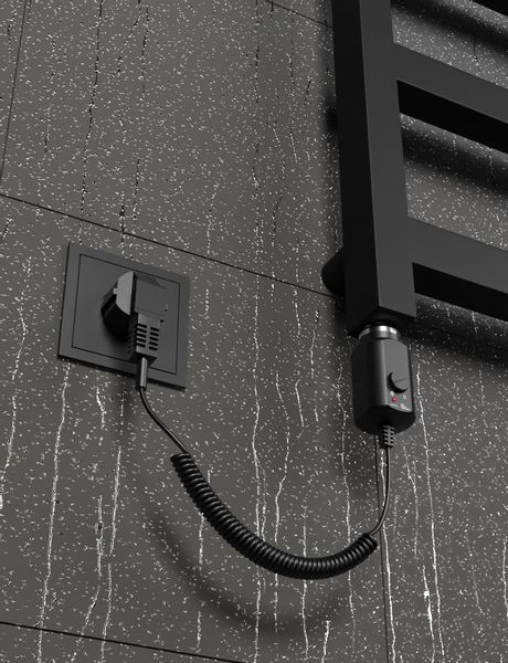 Grzejnik elektryczny BOX 1210x500 CZARNY MAT zdjęcie 3