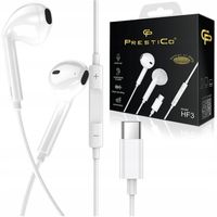 UNIWERSALNE PRZEWODOWE SŁUCHAWKI DOUSZNE USB-C Z PILOTEM | PRESTICO