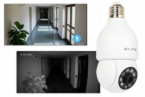 KAMERA WIFI WEWNĘTRZNA OBROTOWA ŻARÓWKA GWINT E27 IP 3MP TUYA na Arena.pl