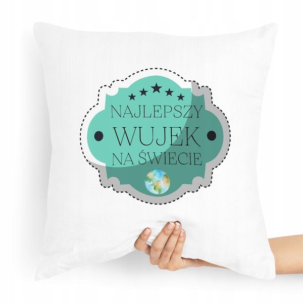 Poduszka Dla Wujka Najlepszy Wujek Na Świecie Z Nadrukiem Ze Zdjęciem zdjęcie 1
