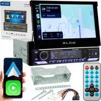 RADIO SAMOCHODOWE 1-DIN 7 CALI WYSUWANY DOTYKOWY EKRAN CARPLAY ANDROID AUTO