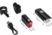 Oświetlenie rowerowe LED zestaw tył przód Gobikey