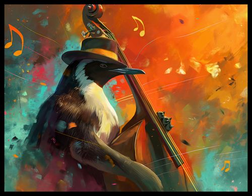 Plakat 65x50cm Pingwinia Nuta na Arena.pl