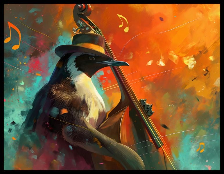 Plakat 65x50cm Pingwinia Nuta zdjęcie 2