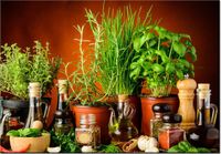 100 70CM OBRAZ PŁÓTNO PRZYPRAWY ZIOŁOWE PŁÓTNO RAMA