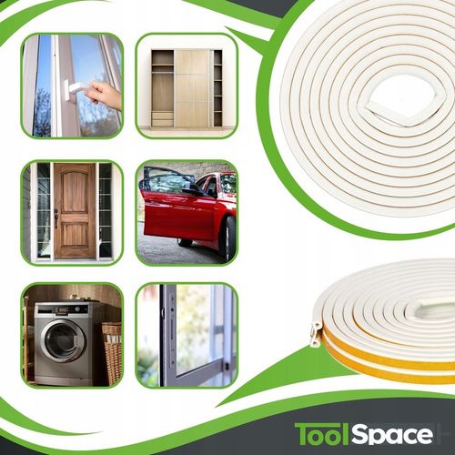Uszczelka do okien i drzwi D 25mb mb BIAŁY na Arena.pl