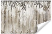 Fototapeta Do Salonu Beton LAS Bambus Abstrakcja Liście 450cm x 300cm