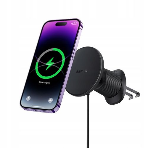 BASEUS MAGNETYCZNY UCHWYT SAMOCHODOWY Z ŁADOWARKĄ MAGSAFE DO IPHONE 15W na Arena.pl