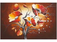 60CM 40CM ZEGAR OBRAZ MAKI BRĄZACH DRUK PŁÓTNO RAMA