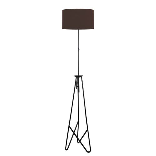 Float lampa podłogowa czarna 1x60W E27 abażur brązowy na Arena.pl