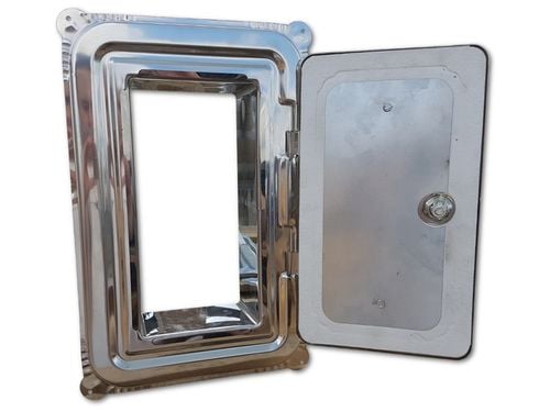 Drzwiczki kominowe do wyczystki 13/26 rewizyjne inox kwas izolowane na Arena.pl