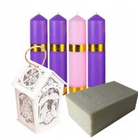 ŚWIECE ADWENTOWE + LAMPION RORATNI + OPŁATKI WIGILINE - ZESTAW ŚWIĄTECZNY